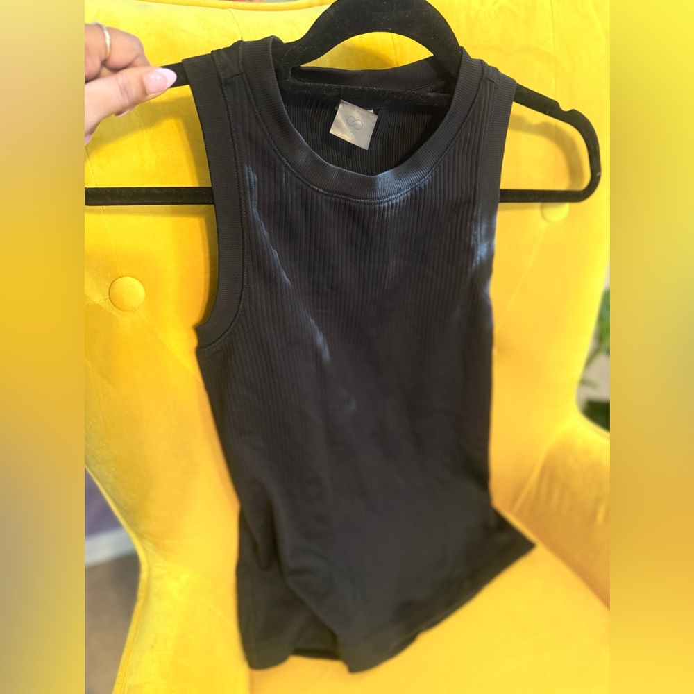 Dickies Black Ribbed Tank Top|Active Wear